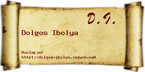 Dolgos Ibolya névjegykártya